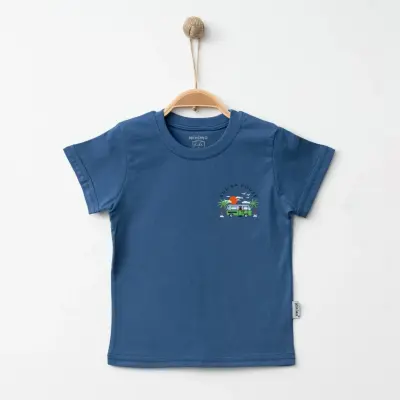 Winimo Erkek T-Shirt Otobüs Baskılı İndigo - 3