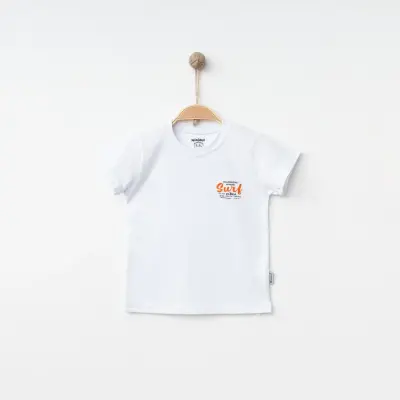 Winimo Erkek T-Shirt Surf Baskılı Beyaz