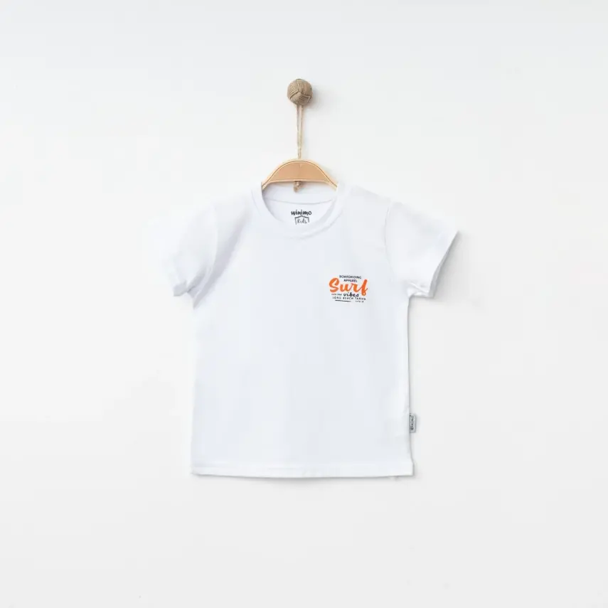 Winimo Erkek T-Shirt Surf Baskılı Beyaz - 1