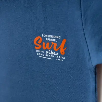 Winimo Erkek T-Shirt Surf Baskılı İndigo - 9