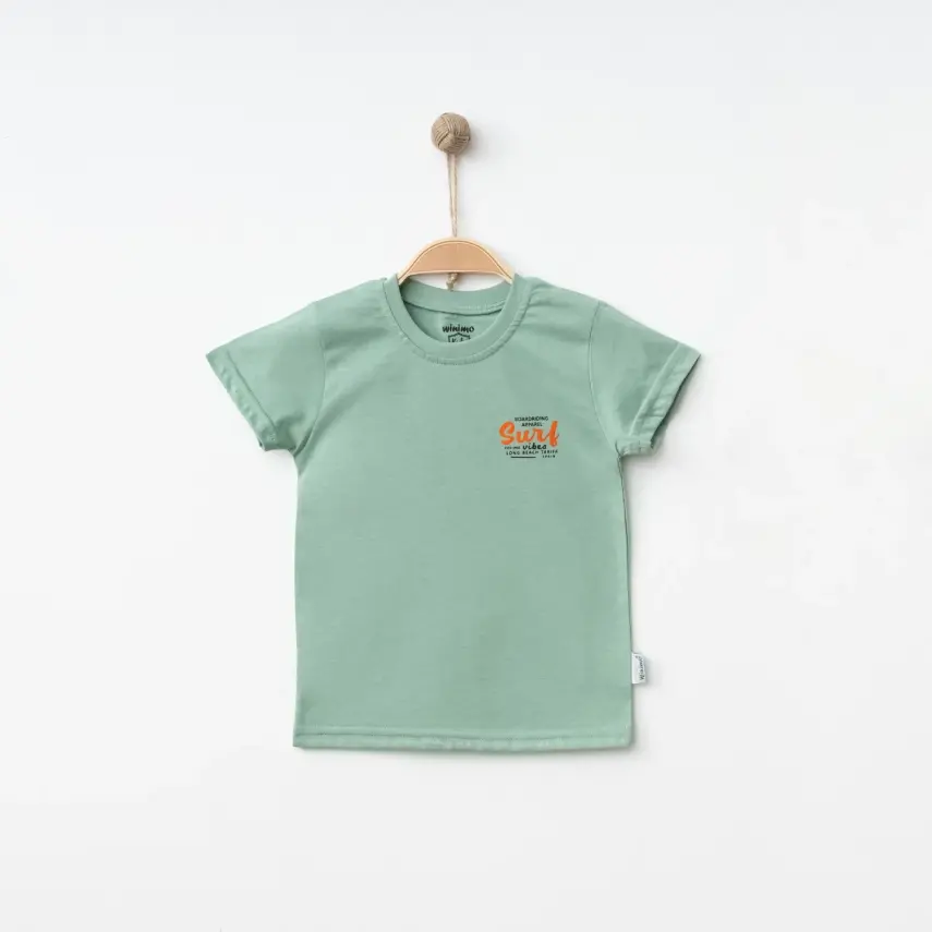 Winimo Erkek T-Shirt Surf Baskılı Yeşil - 10