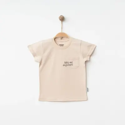 Winimo Erkek T-Shirt Take Me Baskılı Bej - 4