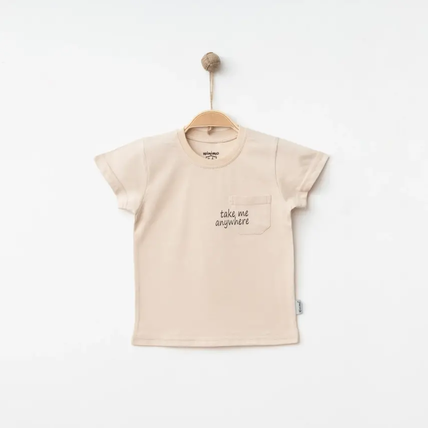 Winimo Erkek T-Shirt Take Me Baskılı Bej - 4