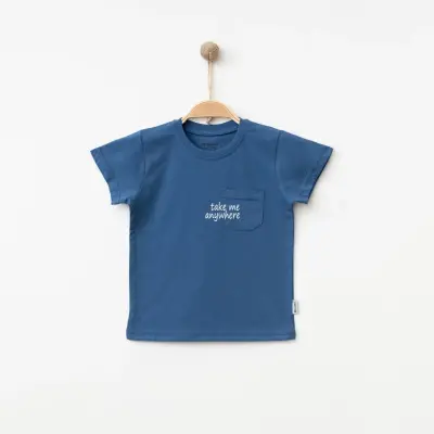 Winimo Erkek T-Shirt Take Me Baskılı İndigo