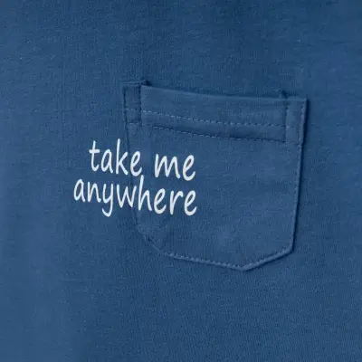 Winimo Erkek T-Shirt Take Me Baskılı İndigo - 6