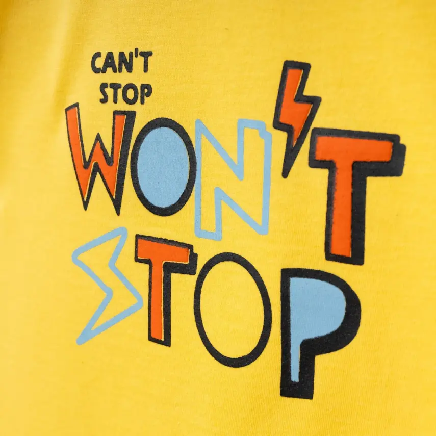 Winimo Erkek T-Shirt Wontstop Baskılı Sarı - 3