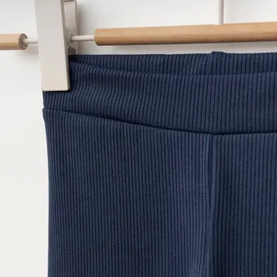 Winimo Kedi Nakışlı Fitilli Kız Çocuk Tayt Lacivert (1)