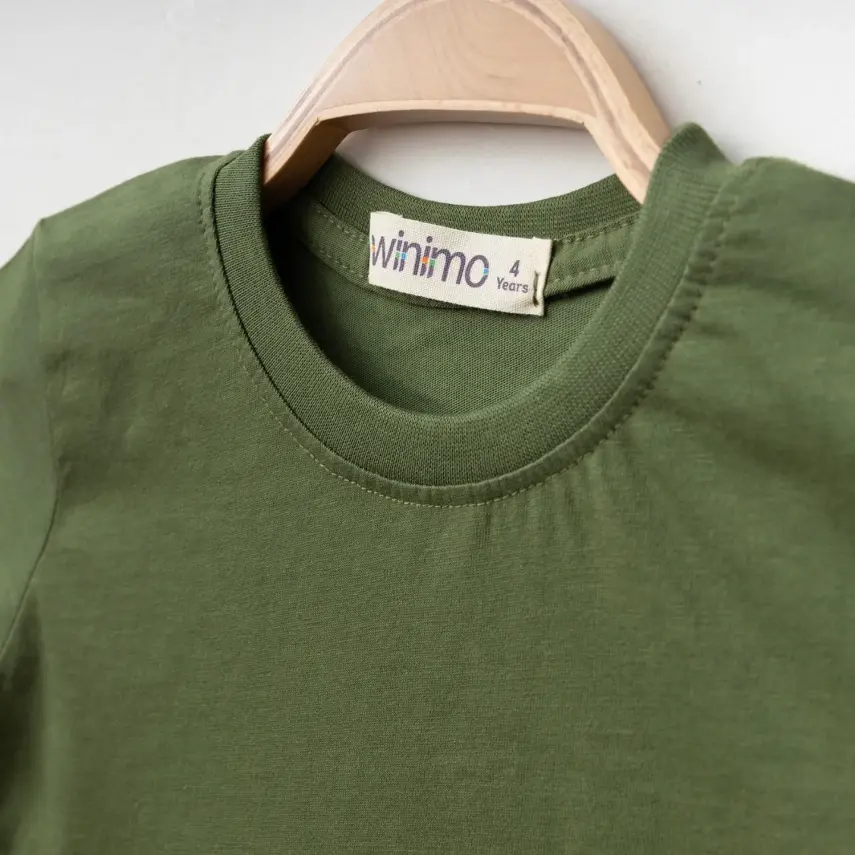 Winimo Keep On Board Baskılı Çocuk T-Shirt Unisex Haki - 2