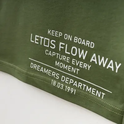 Winimo Keep On Board Baskılı Çocuk T-Shirt Unisex Haki - 3