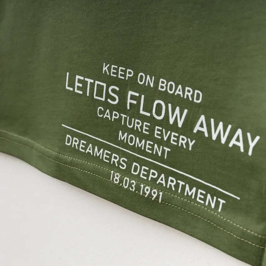 Winimo Keep On Board Baskılı Çocuk T-Shirt Unisex Haki - 6