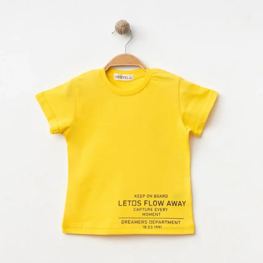 Winimo Keep On Board Baskılı Çocuk T-Shirt Unisex Sarı - 5