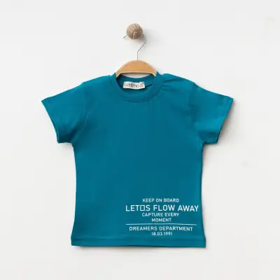 Winimo Keep On Board Baskılı Çocuk T-Shirt Unisex Turkuaz