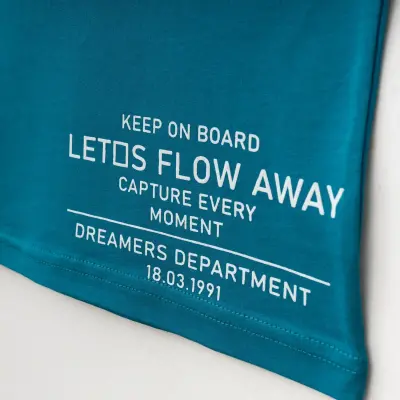 Winimo Keep On Board Baskılı Çocuk T-Shirt Unisex Turkuaz - 6