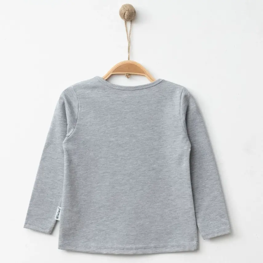 Winimo Kız Body Uzun Kol Basic Gri - 2