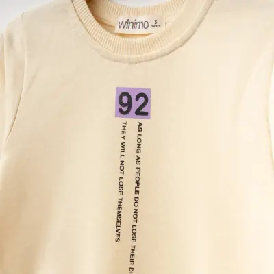 Winimo Kız Çocuk 2li Takım 92 Life Confide Baskılı Bej - 7