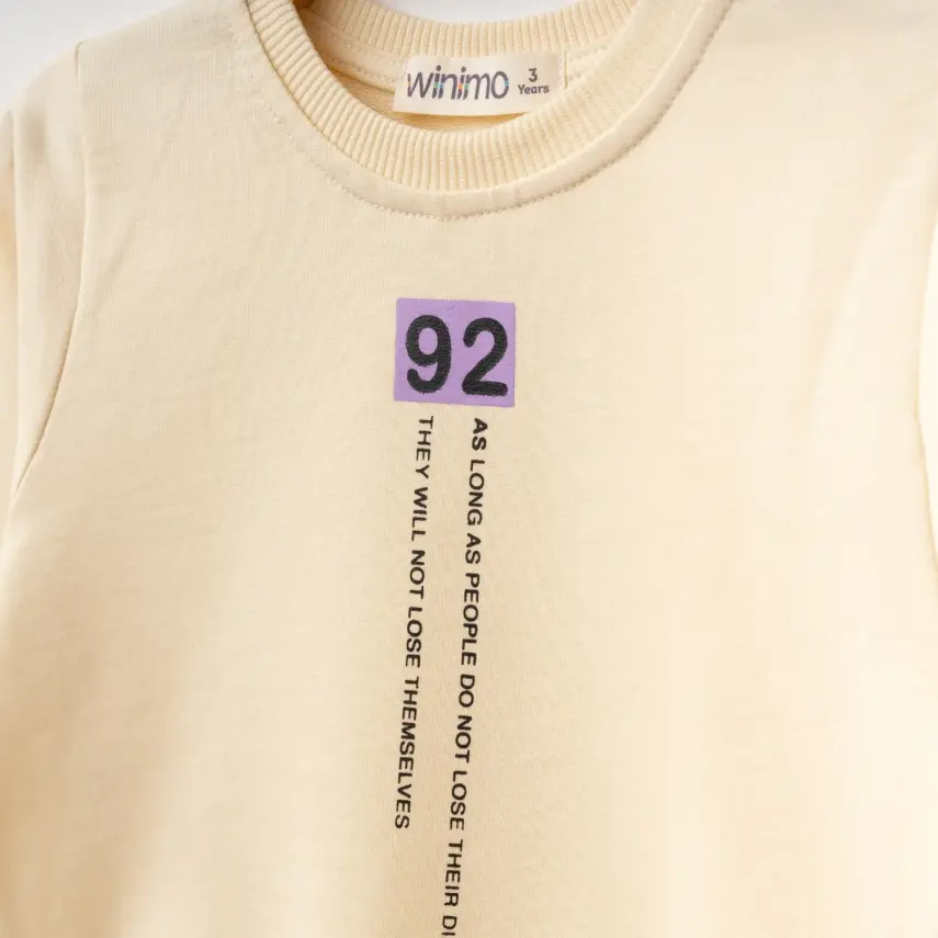Winimo Kız Çocuk 2li Takım 92 Life Confide Baskılı Bej - 7