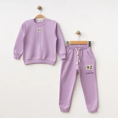 Winimo Kız Çocuk 2li Takım 92 Life Confide Baskılı Lila - 4