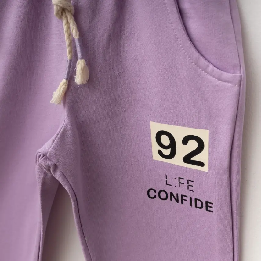 Winimo Kız Çocuk 2li Takım 92 Life Confide Baskılı Lila - 3