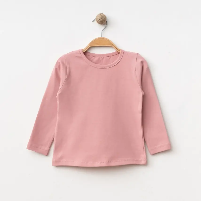 Winimo Kız Çocuk Basic Sweatshirt Koyu Pudra - 1