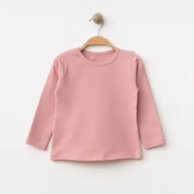 Winimo Kız Çocuk Basic Sweatshirt Koyu Pudra - 3