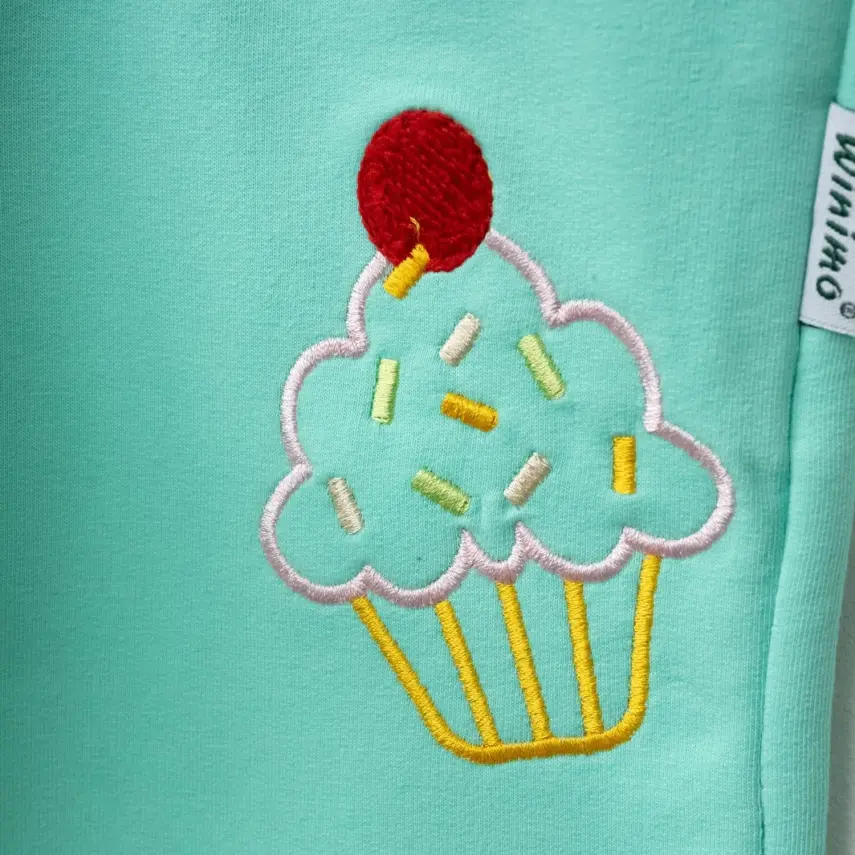 Winimo Kız Eşofman Altı Cupcake Nakışlı Açık Yeşil - 4