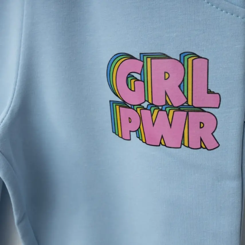Winimo Kız Eşofman Altı Pwr Girl Baskılı Mavi - 2