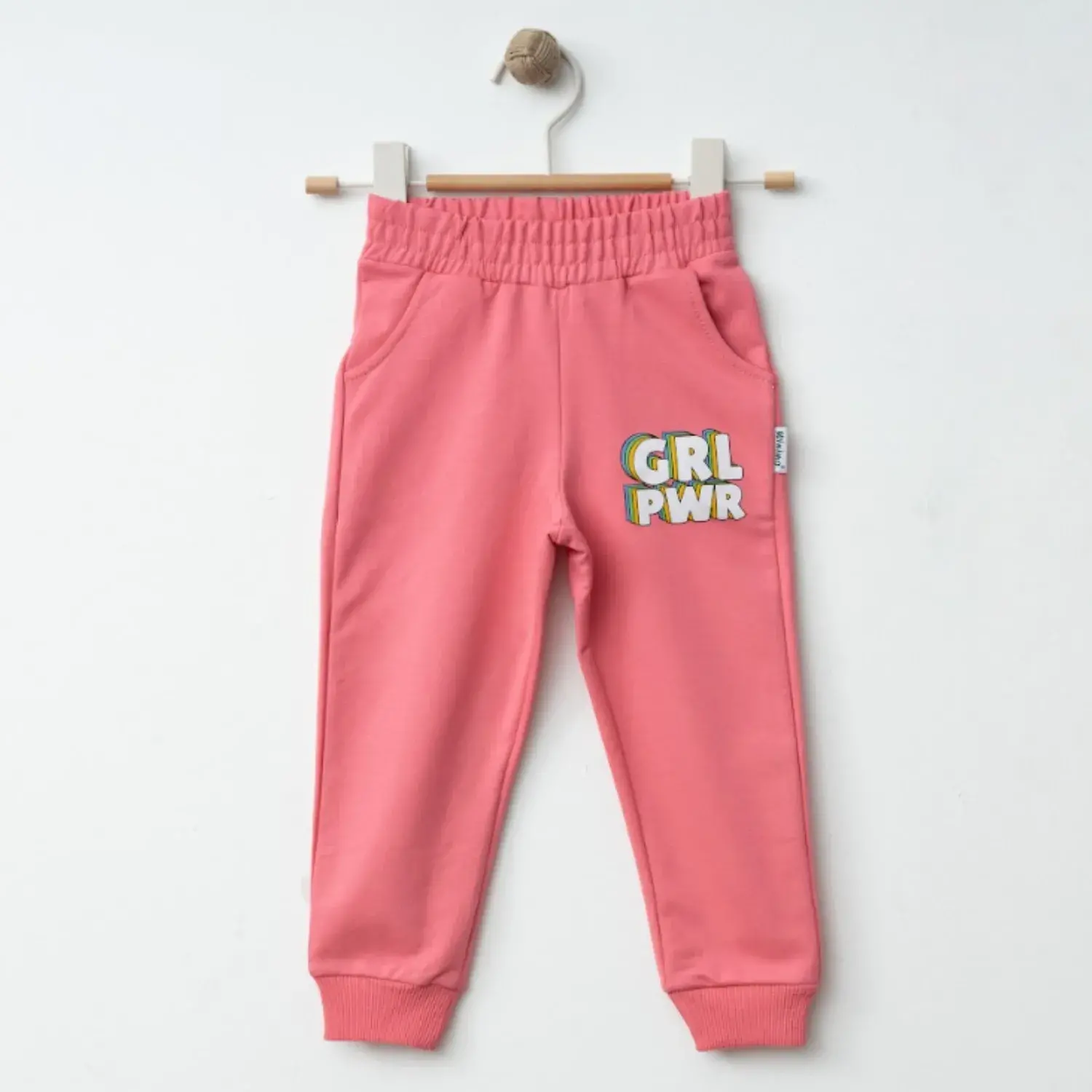 Winimo Kız Eşofman Altı Pwr Girl Baskılı Pembe