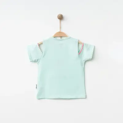 Winimo Kız T-Shirt Tavşan Baskılı Yeşil (1)