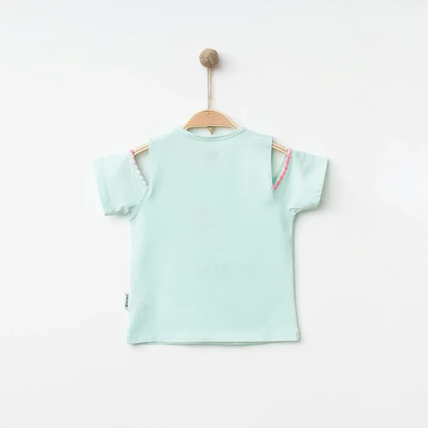 Winimo Kız T-Shirt Tavşan Baskılı Yeşil - 4