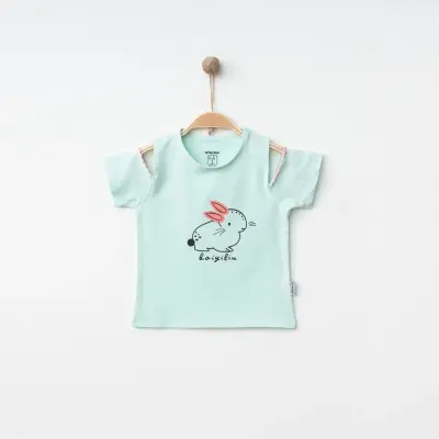 Winimo Kız T-Shirt Tavşan Baskılı Yeşil