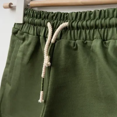 Winimo Positive Baskılı Çocuk Şort Unisex Haki (1)