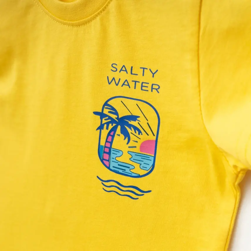 Winimo Salty Water Baskılı 2Li Erkek Çocuk Takım Sarı - 2