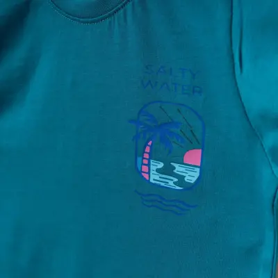 Winimo Salty Water Baskılı 2Li Erkek Çocuk Takım Turkuaz - 5