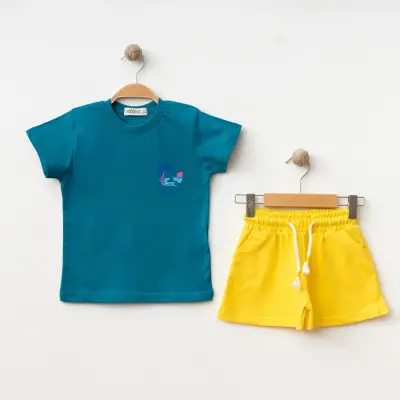 Winimo Salty Water Baskılı 2Li Erkek Çocuk Takım Turkuaz - 4