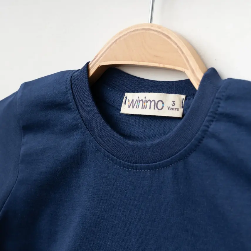 Winimo Smile Baskılı Çocuk T-Shirt Unisex Lacivert - 11