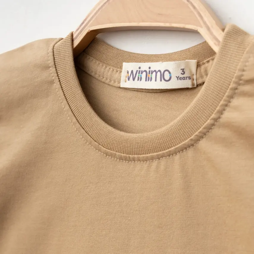 Winimo Smile Baskılı Çocuk T-Shirt Unisex Sütlü Kahve - 2