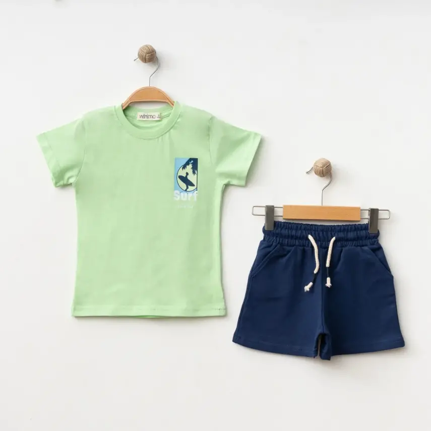 Winimo Surf Baskılı 2Li Erkek Çocuk Takım Fıstık Yeşili - 4