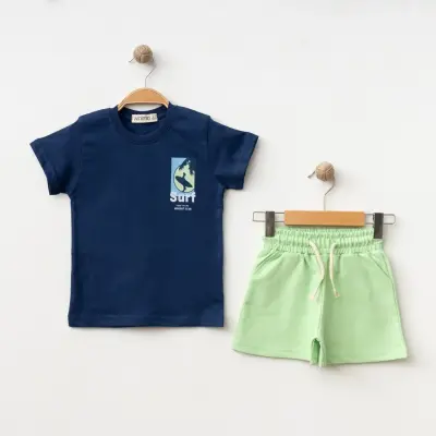 Winimo Surf Baskılı 2Li Erkek Çocuk Takım Lacivert 