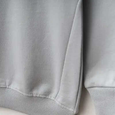 Winimo Unisex Bisiklet Yaka Çocuk Sweatshirt Parçalı Basic Boyalı Gri - 7