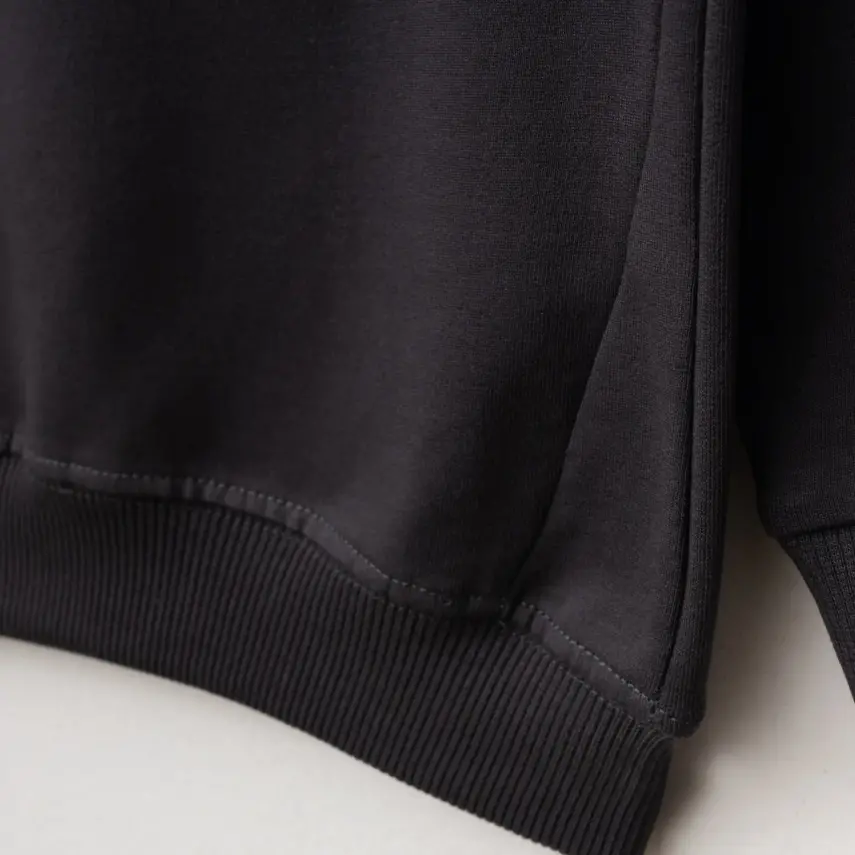 Winimo Unisex Bisiklet Yaka Çocuk Sweatshirt Parçalı Basic Füme - 3