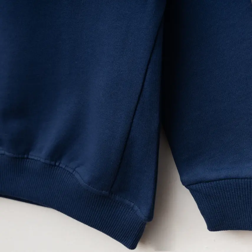 Winimo Unisex Bisiklet Yaka Çocuk Sweatshirt Parçalı Basic Lacivert - 12