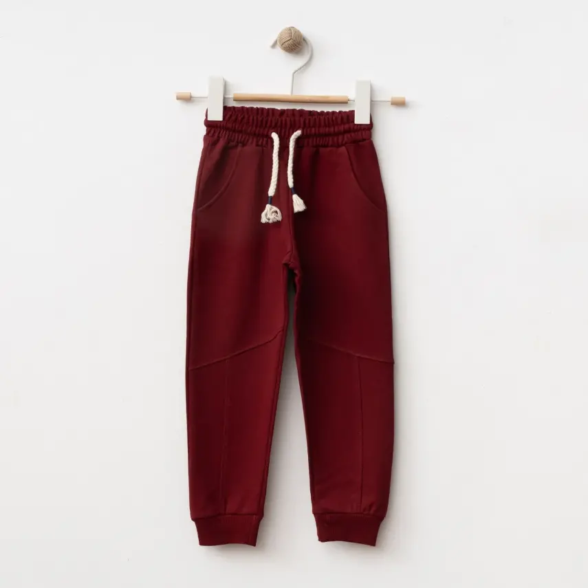 Winimo Unisex Çocuk Eşofman Altı Parçalı Basic Bordo - 1