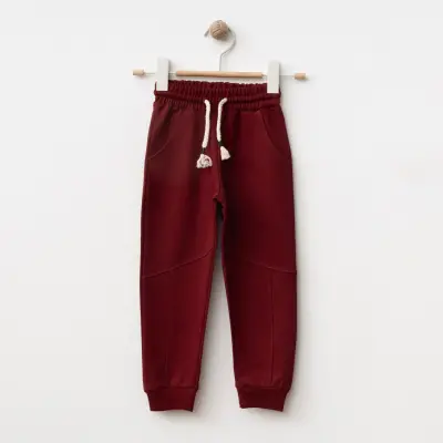 Winimo Unisex Çocuk Eşofman Altı Parçalı Basic Bordo - 3