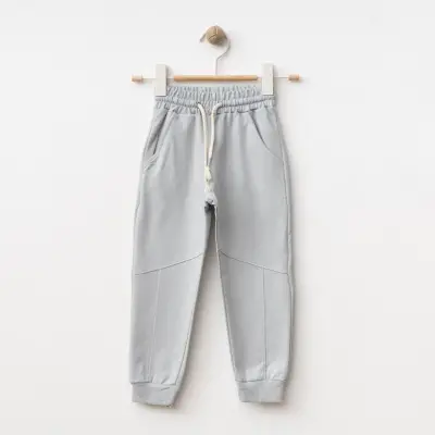 Winimo Unisex Çocuk Eşofman Altı Parçalı Basic Boyalı Gri 