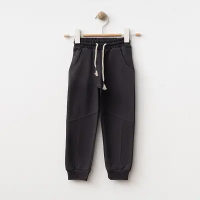 Winimo Unisex Çocuk Eşofman Altı Parçalı Basic Füme 