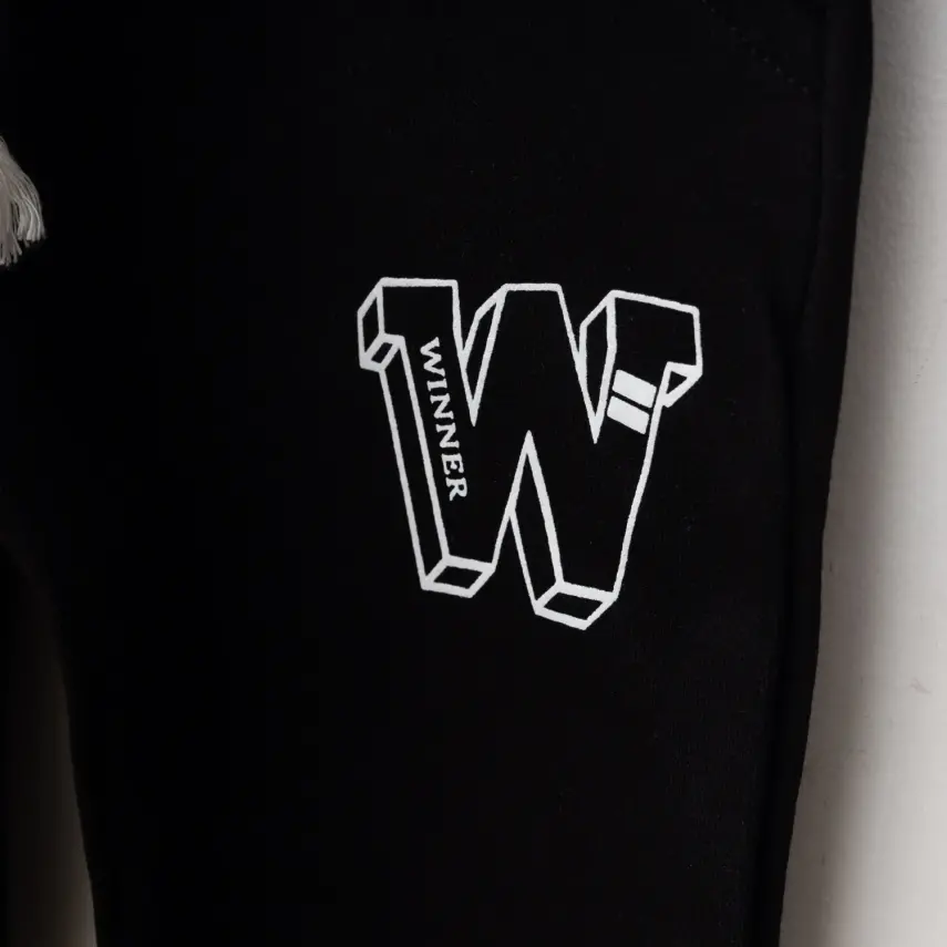 Winimo Unisex Çocuk Eşofman Altı W Baskılı Siyah - 3