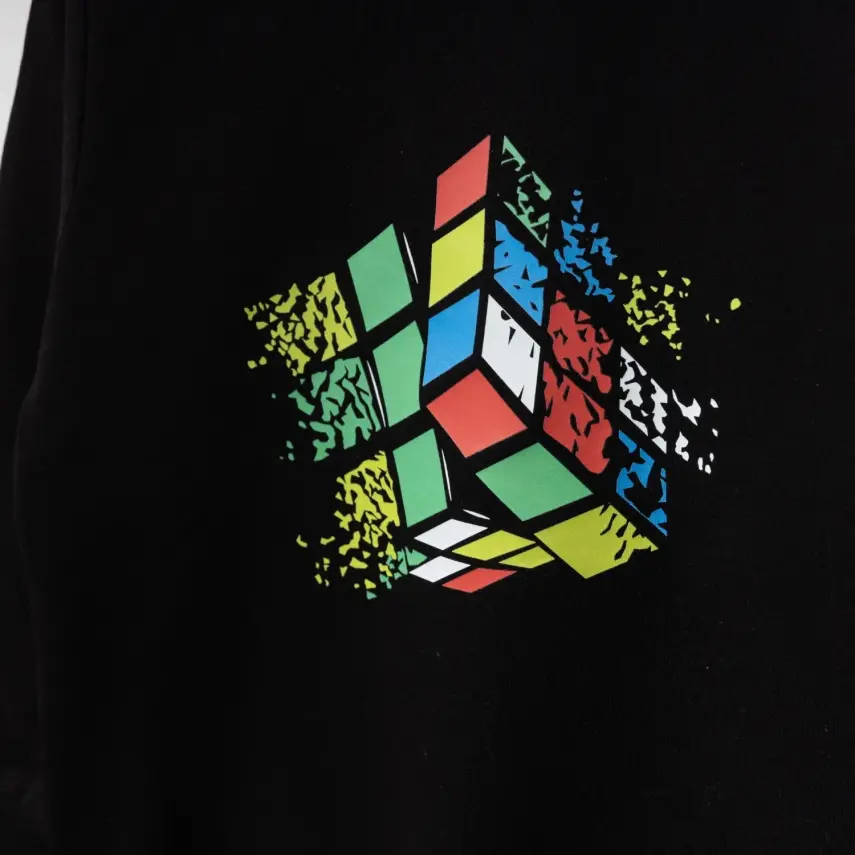 Winimo Unisex Çocuk Sweatshirt Zeka Küpü Baskılı Siyah - 2