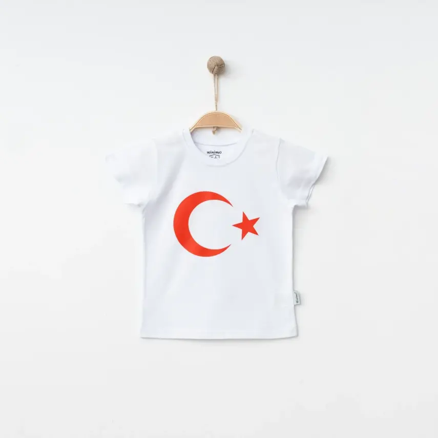Winimo Unisex T-Shirt Ay Yıldız Baskılı Beyaz - 5