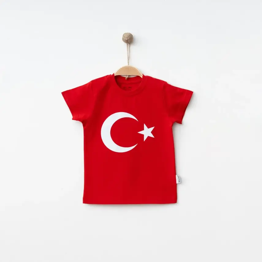 Winimo Unisex T-Shirt Ay Yıldız Baskılı Kırmızı - 1