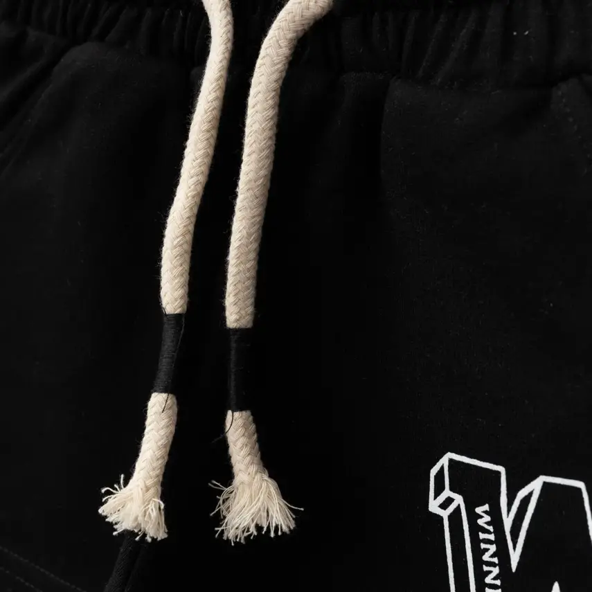 Winimo W Baskılı Çocuk Şort Unisex Siyah - 2